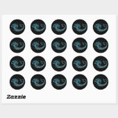 Worn Mermaid Ronde Sticker (Vel)