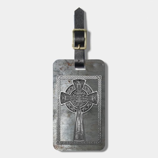 Worn Metal Cross Bagagelabel (Voorkant verticaal)
