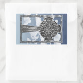 Worn Metal Cross Rechthoekige Sticker (Tas)