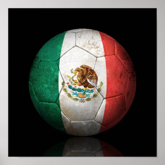 Worn Mexican Football Voetbal Poster (Voorkant)