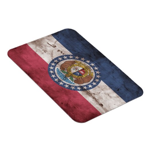 Worn Missouri Flag Magneet (Rechterzijde)