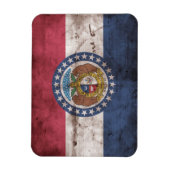 Worn Missouri Flag Magneet (Verticaal)