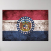 Worn Missouri Flag Poster (Voorkant)