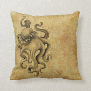 Worn  Octopus Illustratie Kussen