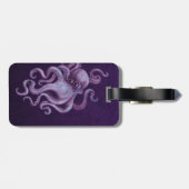 Worn Octopus Illustratie - Paars Bagagelabel (Achterkant horizontaal)