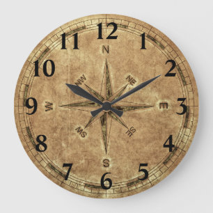 Worn Old Compass Grote Klok