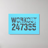 Worn out and scratched text Workout 247365 blue Canvas Afdruk (Voorkant)
