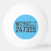 Worn out and scratched text Workout 247365 blue Pingpongbal (Voorkant)
