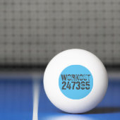 Worn out and scratched text Workout 247365 blue Pingpongbal (Net)