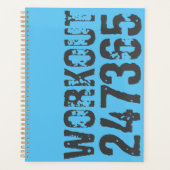 Worn out and scratched text Workout 247365 blue Planner (Voorkant)