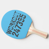 Worn out and scratched text Workout 247365 blue Tafeltennisbatje (Zijkant)