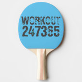 Worn out and scratched text Workout 247365 blue Tafeltennisbatje (Voorkant)