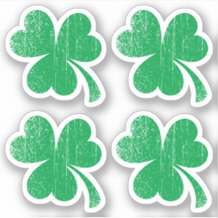 Worn peeling verf shamrock St Patrick's day Sticker