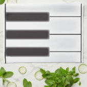 Worn Piano Keys Theedoek (Gevouwen)