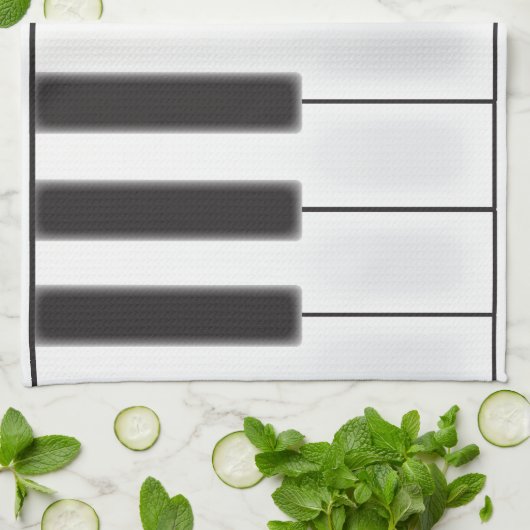 Worn Piano Keys Theedoek (Gevouwen)