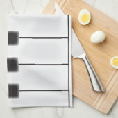 Worn Piano Keys Theedoek (Quarter Fold)