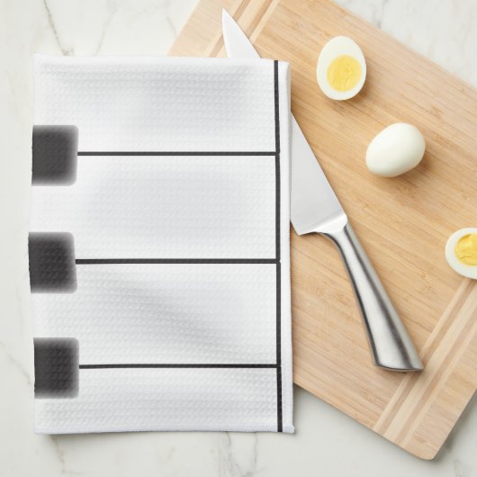 Worn Piano Keys Theedoek (Quarter Fold)