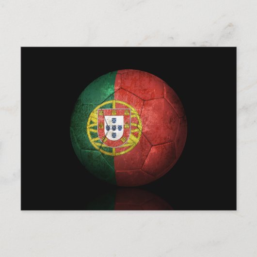 Worn Portugees Football Voetbal Briefkaart (Voorkant)