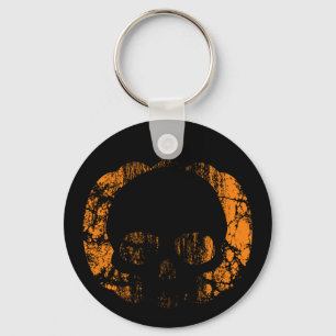 Worn Pumpkin Skull Sleutelhanger
