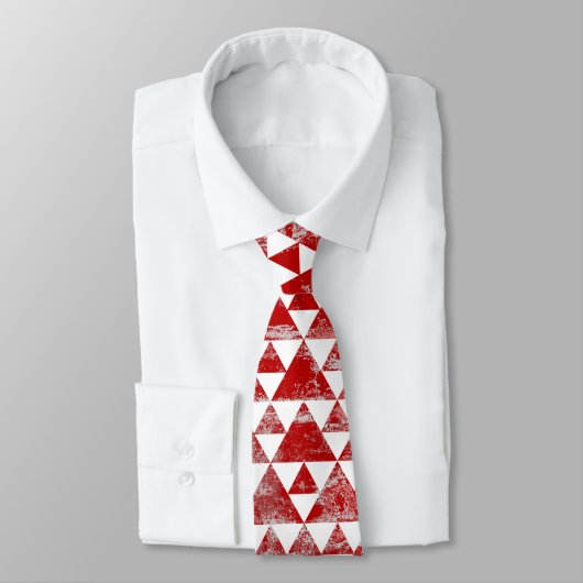Worn Red Checkered driehoek Stropdas (Gebonden)