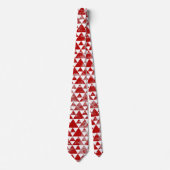 Worn Red Checkered driehoek Stropdas (Voorkant)