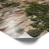 Worn Rock Walls in Zion National Park Foto Afdruk (Hoek)