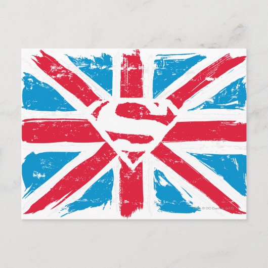 Worn S-Shield over vlag Briefkaart (Voorkant)