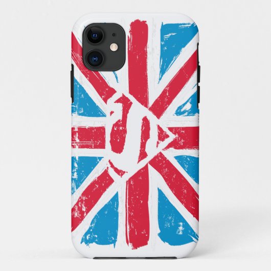 Worn S-Shield over vlag Case-Mate iPhone Case (Achterkant)
