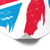 Worn S-Shield over vlag Poster (Hoek)