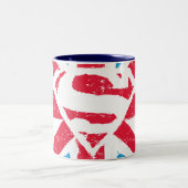 Worn S-Shield over vlag Tweekleurige Koffiemok (Center)