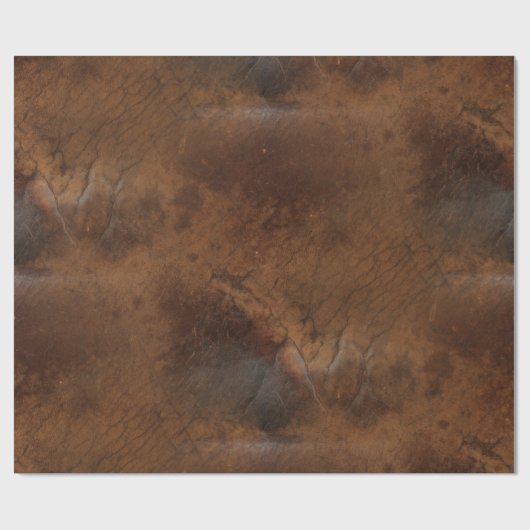 Worn Saddle Faux Leather Cadeaupapier (Vlak)
