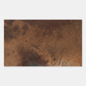 Worn Saddle Faux Leather Rechthoekige Sticker (Voorkant)