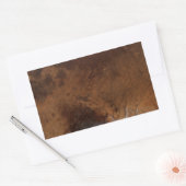 Worn Saddle Faux Leather Rechthoekige Sticker (Envelop)