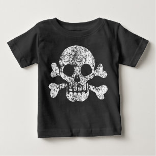 Worn Skull en Crossbones Baby T-Shirt