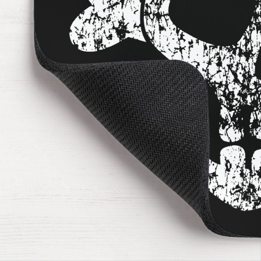 Worn Skull en Crossbones Muismat (Hoek)