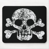 Worn Skull en Crossbones Muismat (Voorkant)