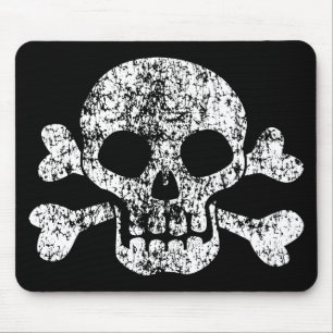 Worn Skull en Crossbones Muismat