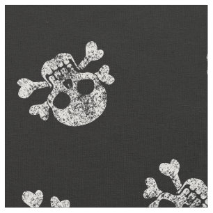 Worn Skull en Crossbones Stof