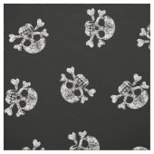Worn Skull en Crossbones Stof (Swatch)