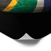 Worn South African Flag Football Soccer Ball Poster (Hoek)