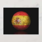 Worn Spain Flag Football Voetbal Briefkaart (Voorkant)