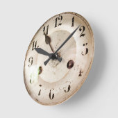 Worn vintage ronde klok (Hoek)