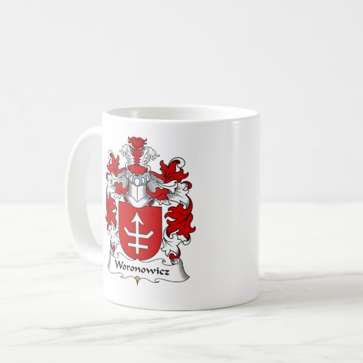 Woronowicz Family Crest Koffiemok (Voorkant links)