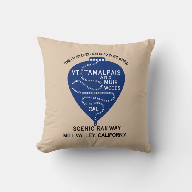 Worp Kussen Kromste Spoorlijn Mt Tamalpais (Voorkant)