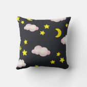 Worpen dekbedhoofdkussen met monogram en wolken en kussen (Achterkant)