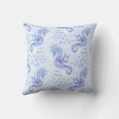 Worpen kussen met ijzige zeepaard lavendel print (Achterkant)