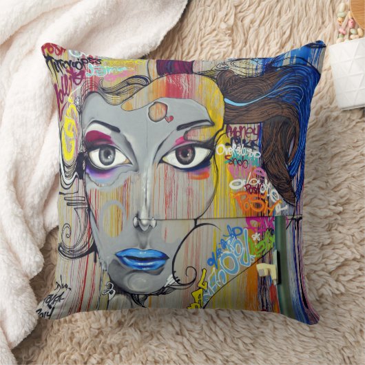 Worpkussen - Street Art Graffiti Kunst Kussen (Deken)