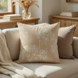 Worpsilhouet Zachte Beige Worp Kussen