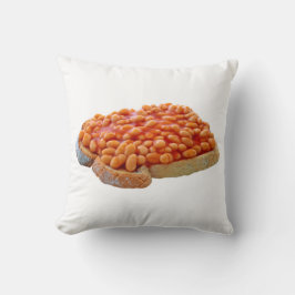 Worpsporenkussen met bonen op toast kussen