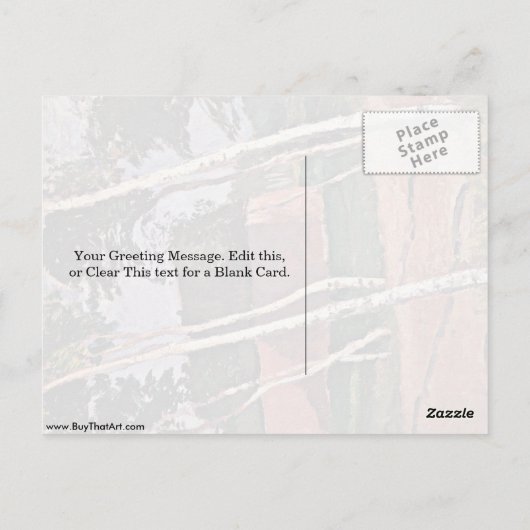 Worpsweder Landschap door Paula Modersohn-Becker Briefkaart (Achterkant)